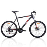NNEDSZ Trinx MTB Mens Mountain Bike 26 inch Shimano Gear 21-Speed [Colour: Matt Black White/Red] [Size Of Frame: 17 inches]
