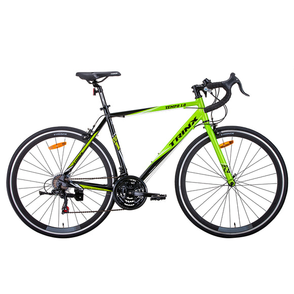 NNEDSZ Trinx 700C Road Bike TEMPO1.0 Shimano 21 Speed Racing Bicycle 59cm Black/Green