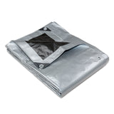 NNEDSZ Heavy Duty Silver Black Tarp Tarpaulin 3.0x3.6m
