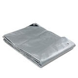 NNEDSZ Heavy Duty Silver Black Tarp Tarpaulin 4.9x6.1m