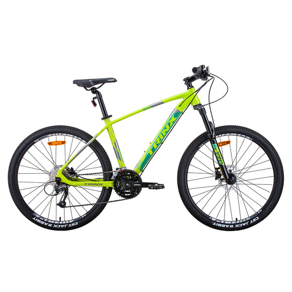 NNEDSZ Trinx X1 MTB Mountain Bike Shimano Altus M370 27 Speed 19 Inches Frame Yellow/Grey Green