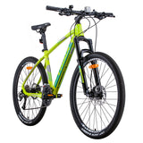 NNEDSZ Trinx X1 MTB Mountain Bike Shimano Altus M370 27 Speed 17 Inches Frame Yellow/Grey Green