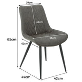 NNEDSZ Tyler Fabric Chair (Set of 2) - Grey