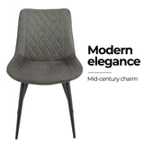 NNEDSZ Tyler Fabric Chair (Set of 2) - Grey