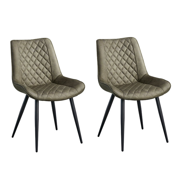 NNEDSZ Tyler Fabric Chair (Set of 2) - Olive Green