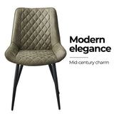 NNEDSZ Tyler Fabric Chair (Set of 2) - Olive Green