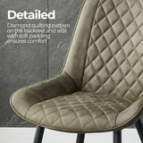 NNEDSZ Tyler Fabric Chair (Set of 2) - Olive Green