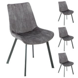 NNEDSZ Sloane Fabric Dining Chairs (Set of 4) - Grey
