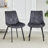 NNEDSZ Sloane Fabric Dining Chairs (Set of 4) - Grey