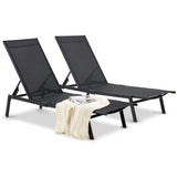 NNEDSZ Sirocco (Set of 2) Sunloungers - Black