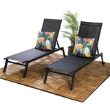 NNEDSZ Sirocco (Set of 2) Sunloungers - Black