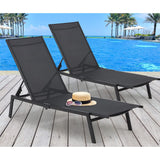 NNEDSZ Sirocco (Set of 2) Sunloungers - Black