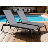 NNEDSZ Sirocco (Set of 2) Sunloungers - Black