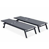 NNEDSZ Sirocco (Set of 2) Sunloungers - Black
