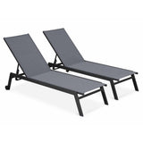 NNEDSZ Sirocco (Set of 2) Sunloungers - Black