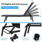 NNEDSZ Sirocco (Set of 2) Sunloungers - Black