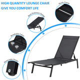 NNEDSZ Sirocco (Set of 2) Sunloungers - Black