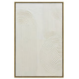 NNEDSZ 60X90cm Ephemeral Echoes of Continuity Dark Wood Framed Hand Painted Canvas Wall Art