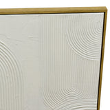 NNEDSZ 60X90cm Ephemeral Echoes of Continuity Dark Wood Framed Hand Painted Canvas Wall Art
