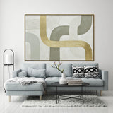 NNEDSZ 120X80cm Convergence of Destinies Dark Wood Framed Hand Painted Canvas Wall Art