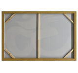 NNEDSZ 120X80cm Modern Mantra: Echoes of AUM Dark Wood Framed Hand Painted Canvas Wall Art
