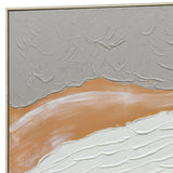 NNEDSZ 100X100cm Golden Divide Light Wood Framed Hand Painted Canvas Wall Art
