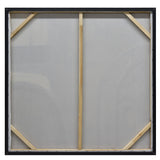 NNEDSZ 100X100cm Duality Dance Champagne Framed Hand Painted Canvas 3D Wall Art