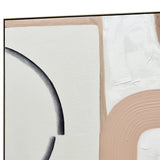NNEDSZ 100X100cm Duality Dance Champagne Framed Hand Painted Canvas 3D Wall Art