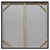 NNEDSZ 100X100cm Earthy Elegance Black Framed Hand Painted Canvas Wall Art