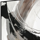 NNEDSZ 150X50cm Set of 3 Black Framed Hand Painted Canvas Wall Art