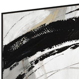 NNEDSZ 150X50cm Set of 3 Black Framed Hand Painted Canvas Wall Art