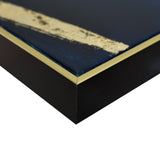 NNEDSZ 150X70cm Set of 3 Gold Framed Hand Painted Canvas Wall Art
