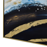 NNEDSZ 150X70cm Set of 3 Gold Framed Hand Painted Canvas Wall Art