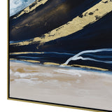 NNEDSZ 150X70cm Set of 3 Gold Framed Hand Painted Canvas Wall Art