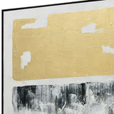 NNEDSZ 120X120cm Tonal Trilogy Black Framed Hand Painted Canvas Wall Art