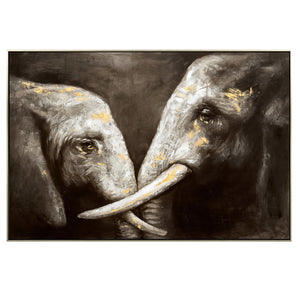 NNEDSZ 120X80cm Tusker Ties Champagne Framed Hand Painted Canvas Wall Art