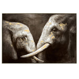 NNEDSZ 120X80cm Tusker Ties Champagne Framed Hand Painted Canvas Wall Art
