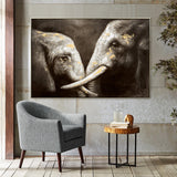 NNEDSZ 120X80cm Tusker Ties Champagne Framed Hand Painted Canvas Wall Art
