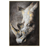 NNEDSZ 80X120cm Golden Titan Champagne Framed Hand Painted Canvas Wall Art