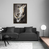 NNEDSZ 80X120cm Golden Titan Champagne Framed Hand Painted Canvas Wall Art