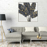 NNEDSZ 100X100cm Noir Luminescence Light Wood Framed Hand Painted Canvas Wall Art