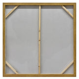 NNEDSZ 100X100cm Lustrous Leaves Dark Wood Framed Hand Painted Canvas Wall Art
