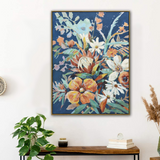 NNEDSZ 90X120cm Austral Flora Dark Wood Framed Canvas Wall Art