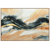 NNEDSZ 120X80cm Riptide Reverie Dark Wood Framed Hand Painted Canvas Wall Art