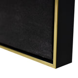 NNEDSZ 80X80cm Golden Blossoms Gold Framed Hand Painted Canvas Wall Art