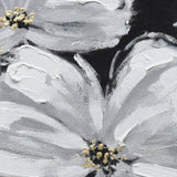 NNEDSZ 80X80cm Golden Blossoms Gold Framed Hand Painted Canvas Wall Art