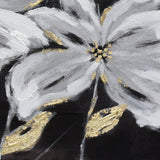 NNEDSZ 80X80cm Golden Blossoms Gold Framed Hand Painted Canvas Wall Art