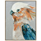 NNEDSZ 60X90cm Cerulean Gaze Dark Wood Framed Hand Painted Canvas Wall Art