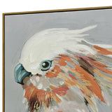 NNEDSZ 60X90cm Cerulean Gaze Dark Wood Framed Hand Painted Canvas Wall Art