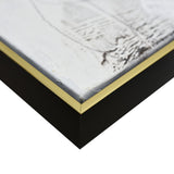 NNEDSZ 100X100cm Soft Essence Gold Framed Hand Painted Canvas Wall Art